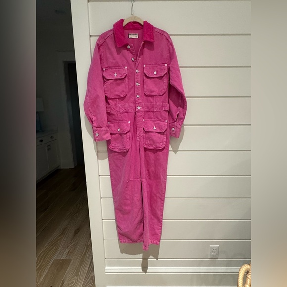 Free People Geronimo Jumpsuit Coverall We The Free - PINK -  XS - NWOT - Picture 6 of 9